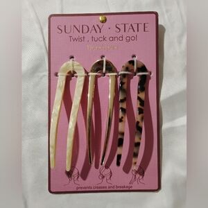 SUNDAY STATE Twist & Tuck French Hair Pins - Cream, Gold, Tortoiseshell
